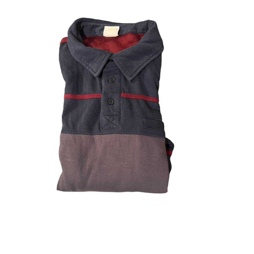 Vintage Haband Camel Joe Mens Size XL Long Sleeve Fleece Polo Shirt